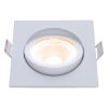 Led inbouwspot | Wit | Vierkant | 2000K-3000K | Ø 85mm | IP54 | 5.4W of 7W | EcoDim LEC00044 - 1