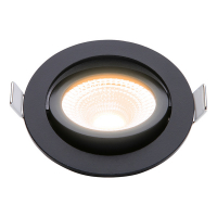 EcoDim Led inbouwspot | Zwart | Rond | 2000K-3000K | Ø 85mm | IP54 | 5W | EcoDim  LEC00048