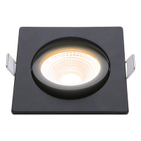 EcoDim Led inbouwspot | Zwart | Vierkant | 2000K-3000K | Ø 85mm | IP54 | 5W | EcoDim  LEC00045