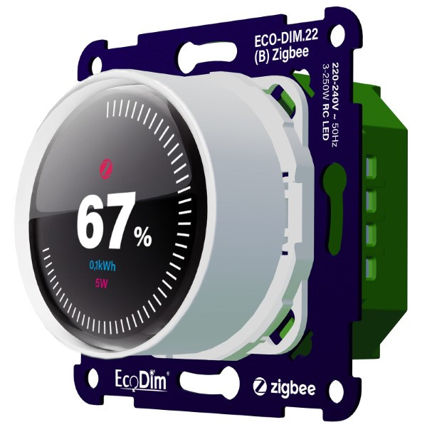 Led slimme dimmer inbouw 250W | Fase afsnijding (RC) | EcoDim ECO-DIM.22 | Wit LEC00134 - 5