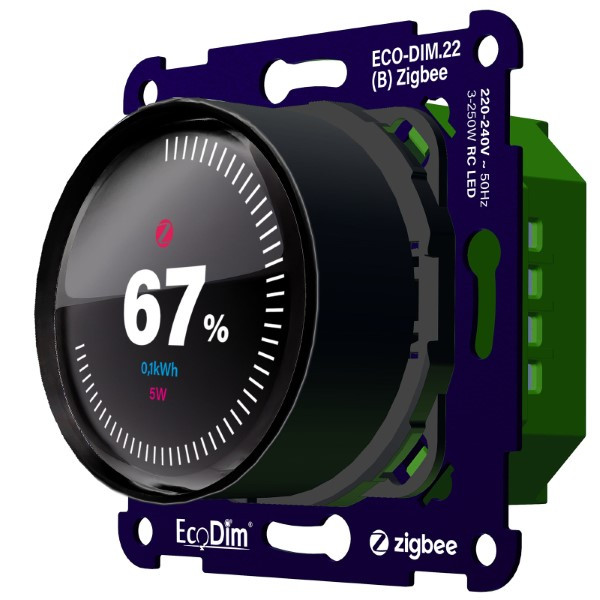 Led slimme dimmer inbouw 250W | Fase afsnijding (RC) | EcoDim ECO-DIM.22 | Zwart LEC00135 - 5
