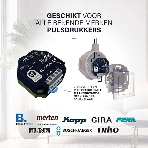 EcoDim Matter dimmer module 0-250W | Fase aan- en afsnijding (RLC) | EcoDim DIM.10  LEC00078 - 3
