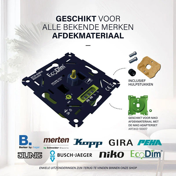 EcoDim Multicontrol led dimmer 0-250W | Fase Afsnijding (RC) | EcoDim DIM.11  LEC00040 - 7