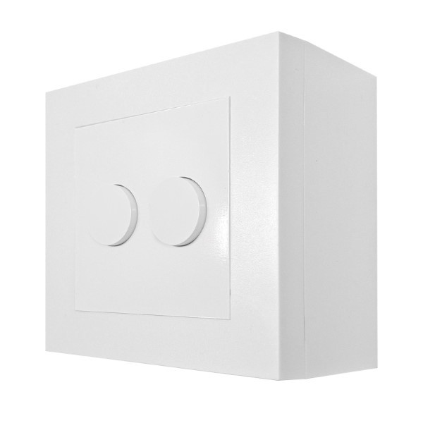 Opbouwdoos incl. duo dimmerknop | Wit | EcoDim LEC00131 - 1