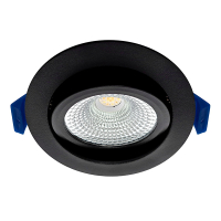 EcoDim Smart inbouwspot | RGB + 2700-6000K | Zwart | Ø 75mm | IP54 | Zigbee | 6W LEC00113