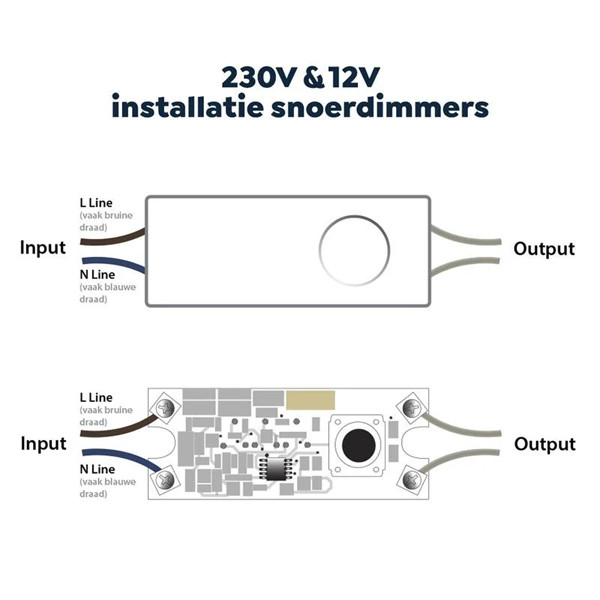 EcoDim Snoerdimmer led 0-50W | Wit | Fase afsnijding (RC) | EcoDim DIM.08  LEC00011 - 4