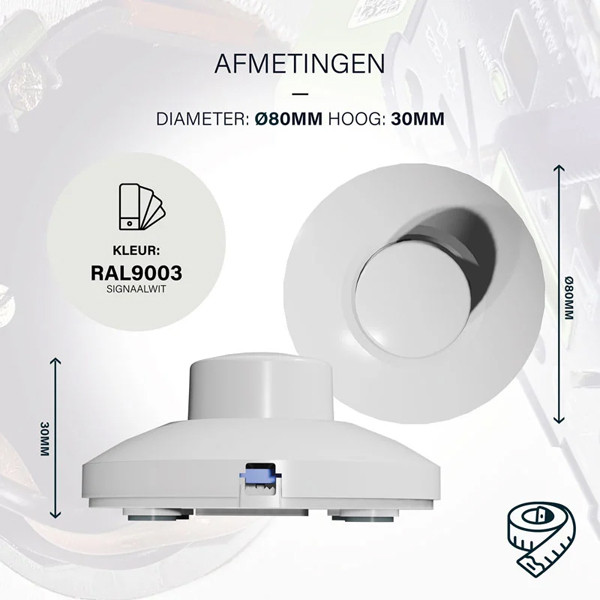 EcoDim Vloerdimmer led 0-50W | Wit | Fase afsnijding (RC) | EcoDim DIM.09  LEC00009 - 4