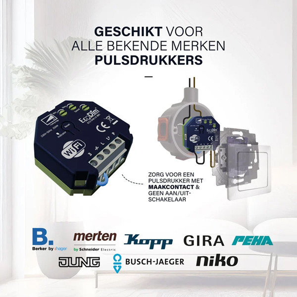 EcoDim WiFi dimmer module 0-200W | Fase afsnijding (RC) | EcoDim DIM.10  LEC00065 - 3