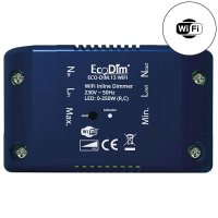 EcoDim WiFi inline dimmer 0-250W | Fase afsnijding (RC) | EcoDim DIM.13  LEC00079