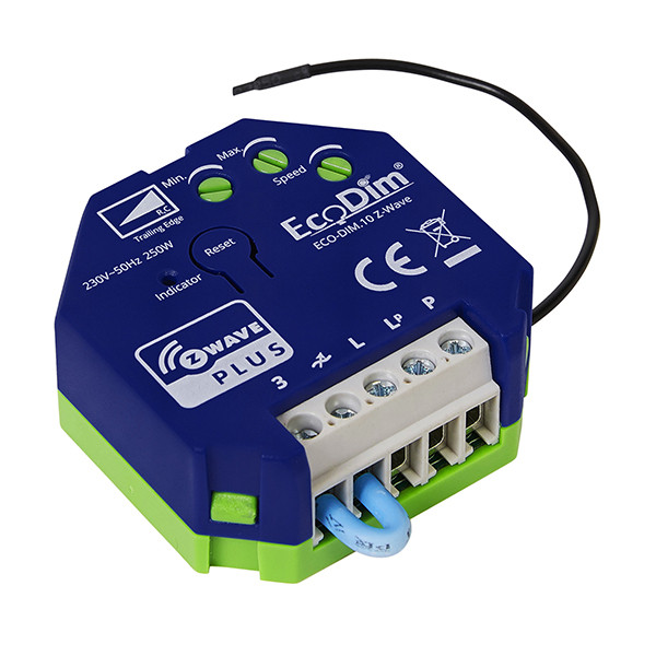 Z-Wave dimmer module 0-250W | Fase afsnijding (RC) | EcoDim DIM.10 LEC00027 - 2