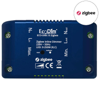 EcoDim Zigbee inline dimmer 0-250W | Fase afsnijding (RC) | EcoDim DIM.13  LEC00080