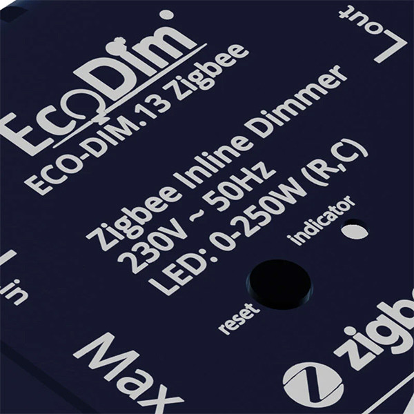 EcoDim Zigbee inline dimmer 0-250W | Fase afsnijding (RC) | EcoDim DIM.13  LEC00080 - 4