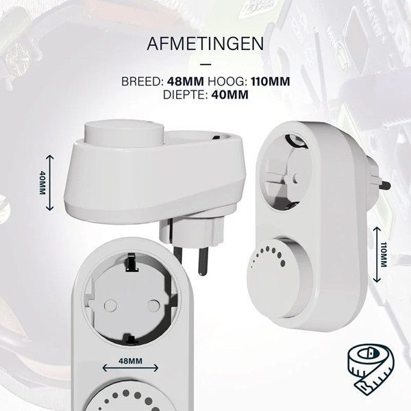 EcoDim Zigbee stekkerdimmer 0-100W | Fase afsnijding (RC) | EcoDim DIM.06  LEC00035 - 6