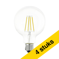 Aanbieding: 4x Eglo LED lamp E27 | Globe G95 | Helder | 2700K | 7.3W