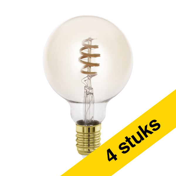 Aanbieding: 4x Eglo Smart lamp E27 | Globe G95 | Amber | 2200-6500K | Zigbee | 7W LEG00694 - 1