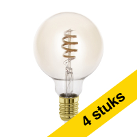 Aanbieding: 4x Eglo Smart lamp E27 | Globe G95 | Amber | 2200-6500K | Zigbee | 7W