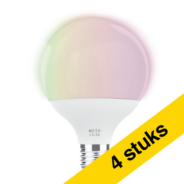 Aanbieding: 4x Eglo Smart lamp E27 | Globe G95 | Mat | RGB + 2700-6500K | Zigbee | 14W LEG00664 - 1
