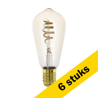 Aanbieding: 6x Eglo Smart lamp E27 | Edison ST64 | Amber | 2200-6500K | Zigbee | 7W