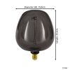 Eglo Colors lamp E27 | Globe G190 | Smokey | 2000K | Dimbaar | 4W  LEG00242 - 10