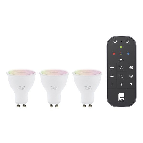 Eglo GU10 Smart led | PAR16 | Mat | RGB + 2700-6500K | Zigbee | 4.9W | 3 stuks + afstandsbediening LEG00702 - 1