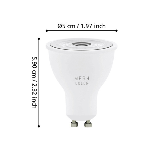 Eglo GU10 Smart led | PAR16 | Mat | RGB + 2700-6500K | Zigbee | 4.9W | 3 stuks + afstandsbediening LEG00702 - 8