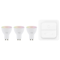 Eglo GU10 Smart led | PAR16 | Mat | RGB + 2700-6500K | Zigbee | 4.9W | 3 stuks + slimme schakelaar LEG00698