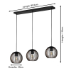 Eglo Hanglamp 3x E27 | Almanzora | Rechthoek | Zwart LEG00542 - 6