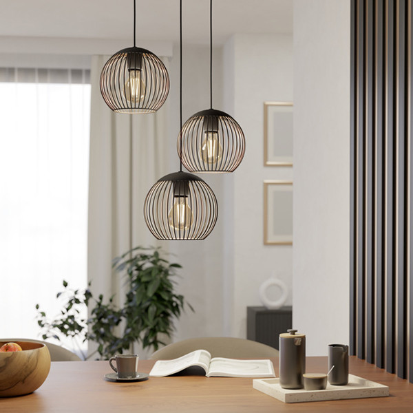 Eglo Hanglamp 3x E27 | Almanzora | Rond | Zwart LEG00544 - 5