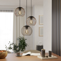 Eglo Hanglamp 3x E27 | Almanzora | Rond | Zwart LEG00544