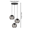 Eglo Hanglamp 3x E27 | Almanzora | Rond | Zwart LEG00544 - 7