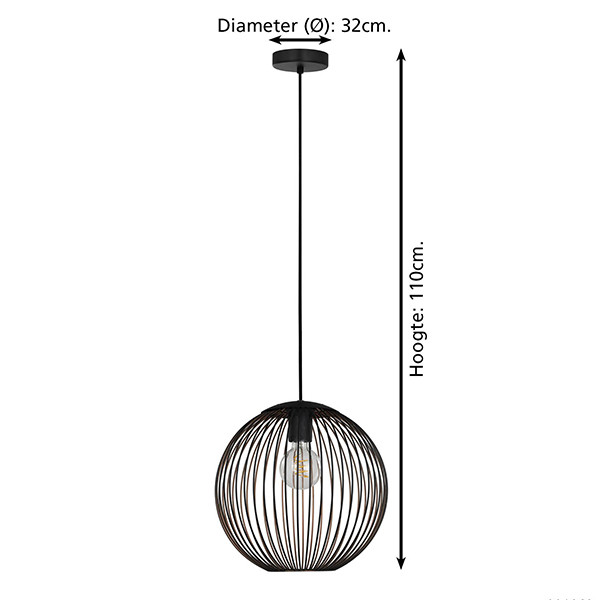Eglo Hanglamp E27 | Almanzora | Rond | Zwart LEG00540 - 5