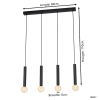Eglo Hanglamp E27 | Cortenova 4 | Zwart  LEG00195 - 5