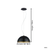 Eglo Hanglamp E27 | Gaetano 1 | Ø 38 cm | Zwart/Goud  LEG00210 - 2