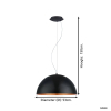 Eglo Hanglamp E27 | Gaetano 1 | Ø 53 cm | Zwart/Koper  LEG00211 - 2