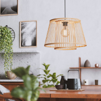 Eglo Hanglamp E27 | Hykeham | Hout LEG00216