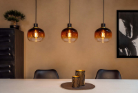 Eglo Hanglamp E27 | Oilella 3 | Zwart/Goud LEG00257