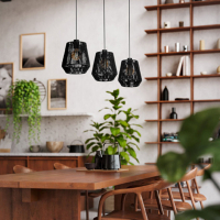 Eglo Hanglamp E27 | Persley  3 | Zwart LEG00262