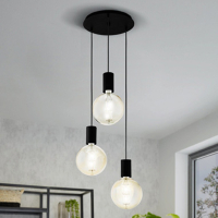 Eglo Hanglamp E27 | Pozueta 3 | Rond |  Zwart LEG00269