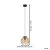 Eglo Hanglamp E27 | Venezuela | Ø 23.5 cm | Zwart/Goud  LEG00288 - 5