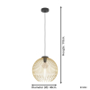 Eglo Hanglamp E27 | Venezuela | Ø 40 cm | Zwart/Goud  LEG00290 - 4