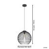 Eglo Hanglamp E27 | Venezuela | Ø 40 cm | Zwart  LEG00289 - 4