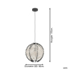 Eglo Hanglamp E27 | Waverton | Ø 40 cm | Zwart  LEG00291 - 2