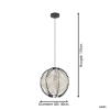 Eglo Hanglamp E27 | Waverton | Ø 40 cm | Zwart  LEG00291 - 7