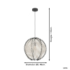 Eglo Hanglamp E27 | Waverton | Ø 48 cm | Zwart  LEG00292 - 2