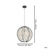 Eglo Hanglamp E27 | Waverton | Ø 48 cm | Zwart  LEG00292 - 6