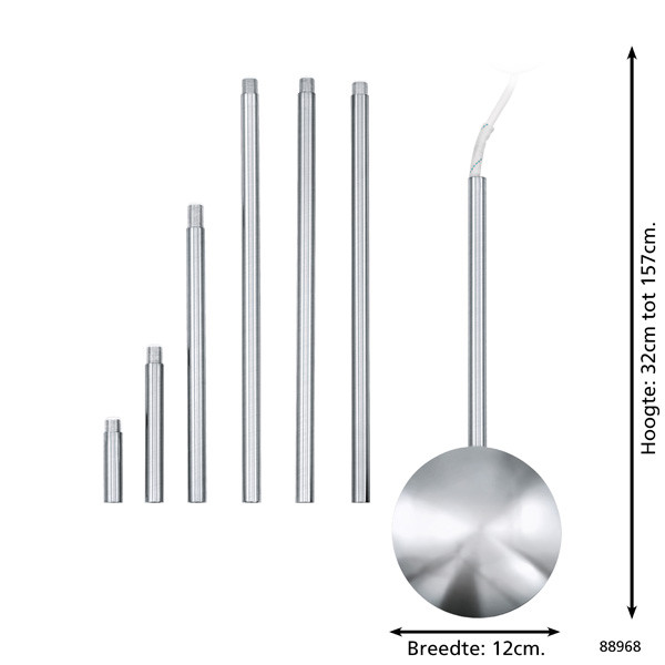 Eglo Kabelgoot | Extention | Chroom | 320-1570 mm LEG00773 - 3