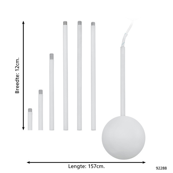 Eglo Kabelgoot | Extention | Wit | 32-157 cm LEG00730 - 3