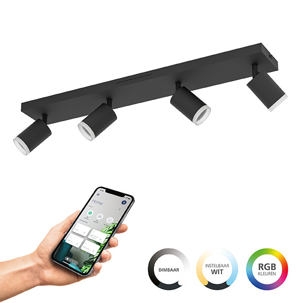 Eglo LED Plafondlamp | Melitello-Z | Rond | RGB + 2700-6500K | 2200 lumen | Zigbee | 3.7W | Zwart LEG00589 - 2