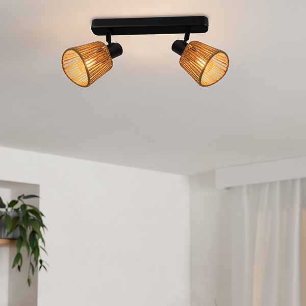 Eglo LED Plafondlamp 2x E14 | Keelby | Rond | IP20 | Zwart LEG00499 - 2