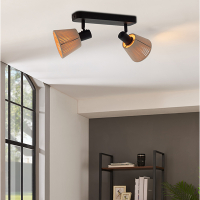 Eglo LED Plafondlamp 2x E14 | Seagard | Rond | IP20 | Zwart LEG00514